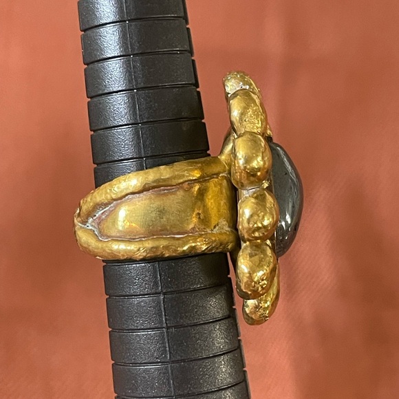 Broze ring win beautiful black stone - Picture 2 of 7